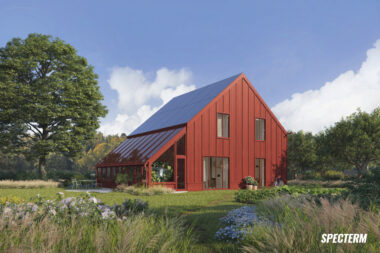 Dom jednorodzinny prefabrykowany z antresolą w kompletnym systemie Steico – Enköping, Szwecja