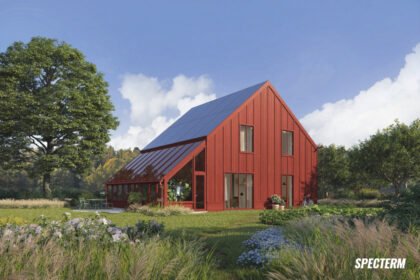 Dom jednorodzinny prefabrykowany z antresolą w kompletnym systemie Steico – Enköping, Szwecja